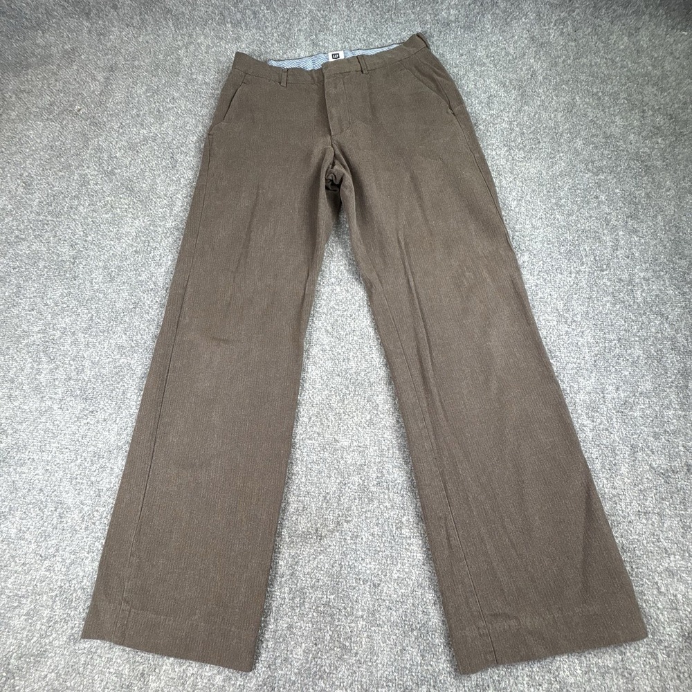 GAP Pants Men 33x32 Brown Straight Leg Y2K Minimalist Classic Preppy Career Work